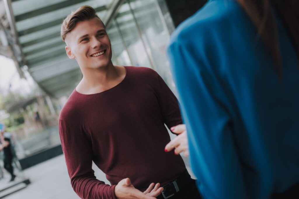 Visualizing the person as their name spelled out in neon lights