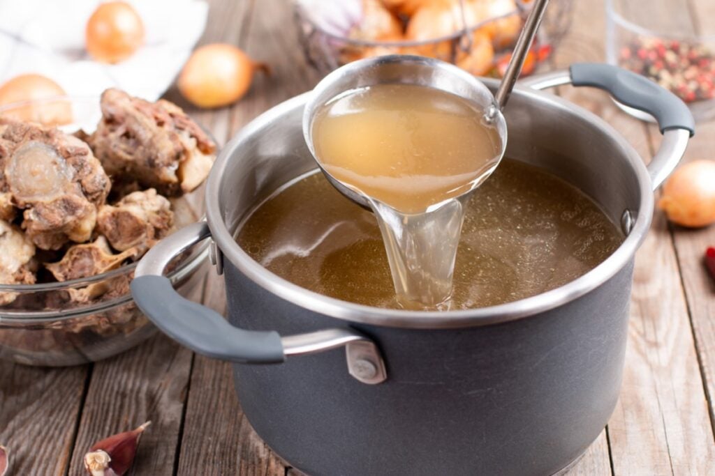cooked bone broth