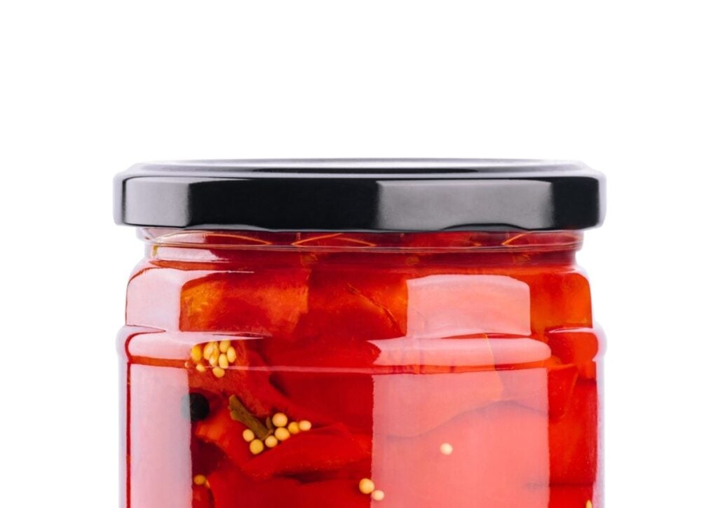 jar of dried ghost peppers