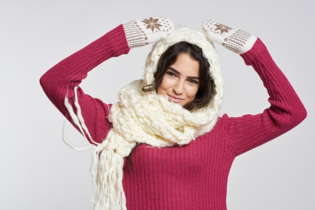 Chunky knit scarves