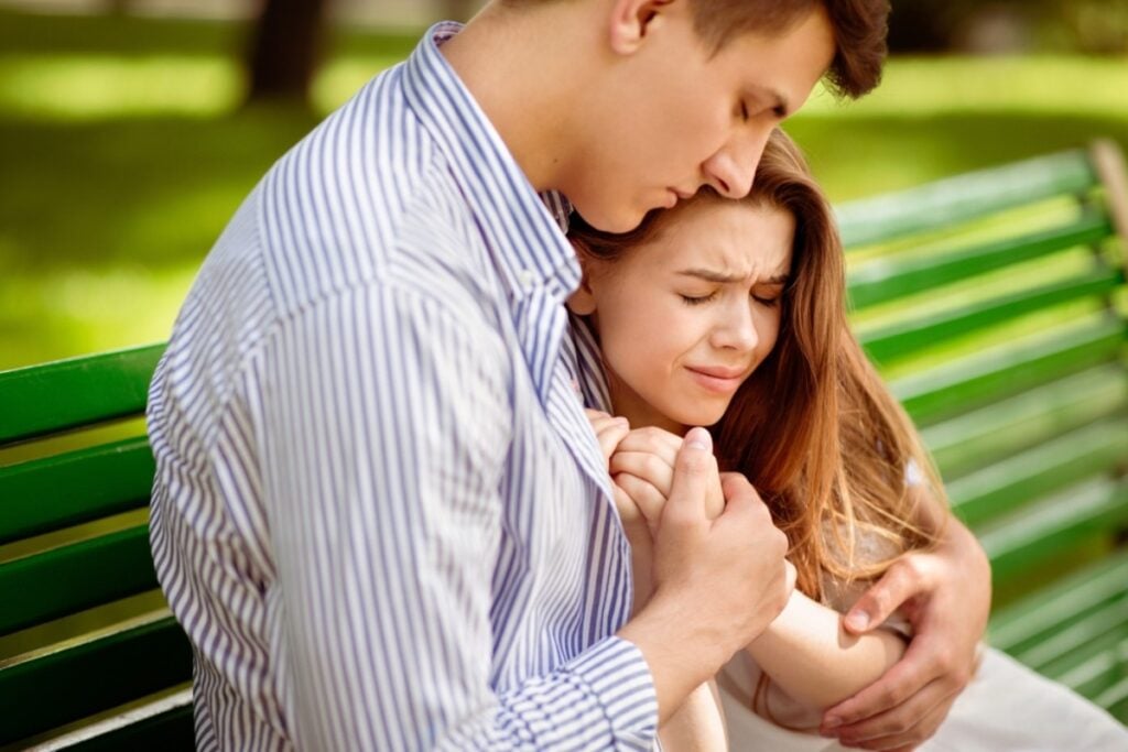 He stands up for her in difficult situations