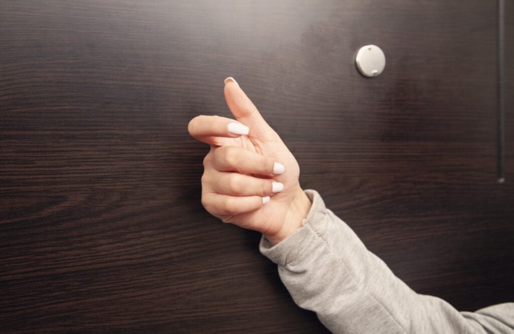 Knock before entering any room