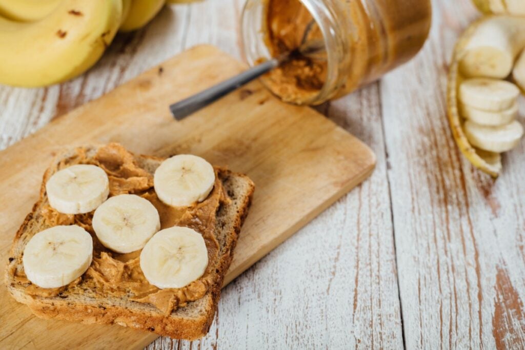 Peanut butter and banana sandwiches