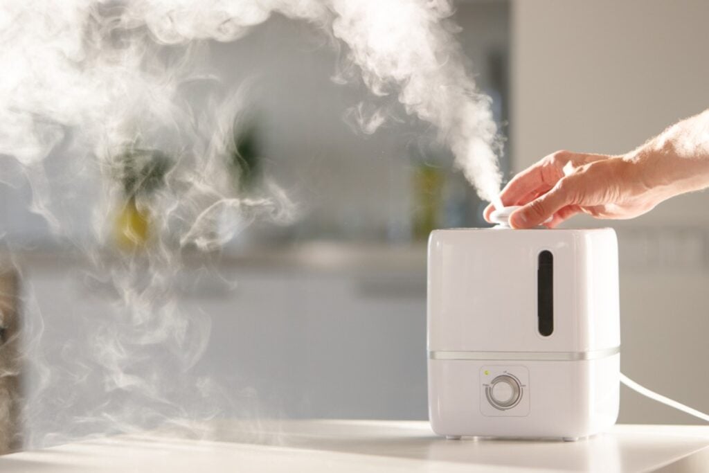 Set up a bedside humidifier to maintain optimal air moisture