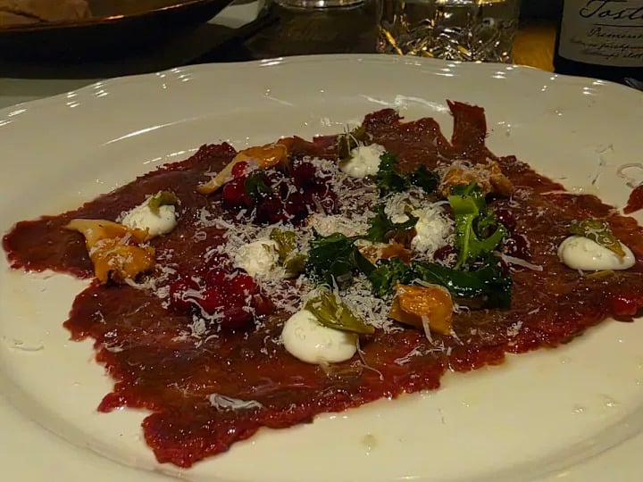 close up of a meal in a swedish restaurant.