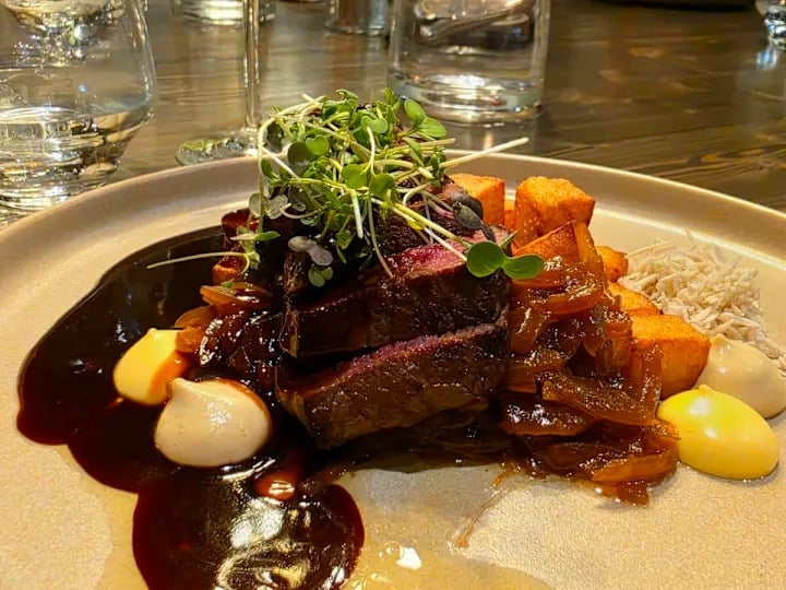 plate of food at Swedish restaurant.