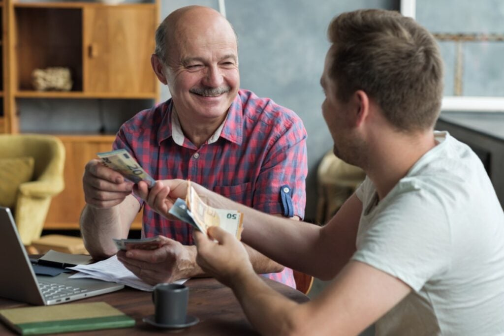 Providing financial support to adult children