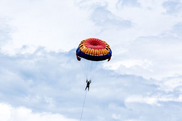 Man parasailing