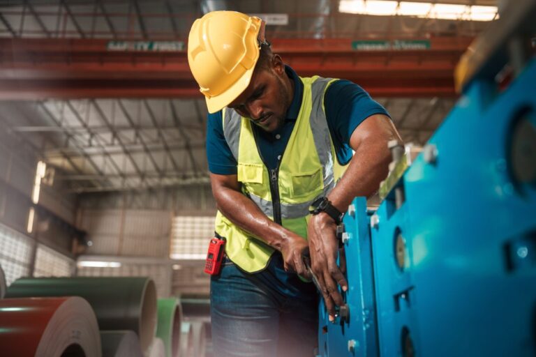 working in a manufacturing factory