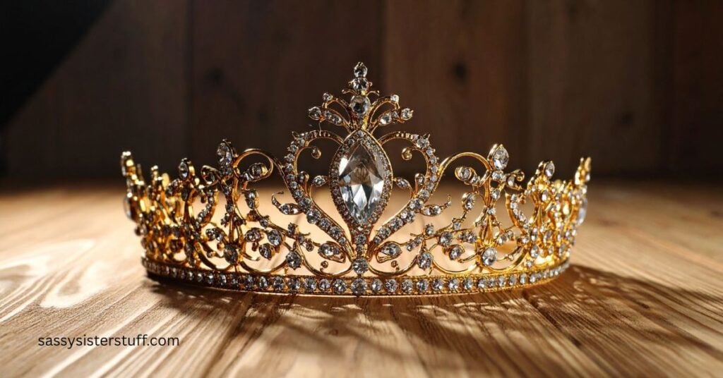 a bridal crown with beautiful jewels.