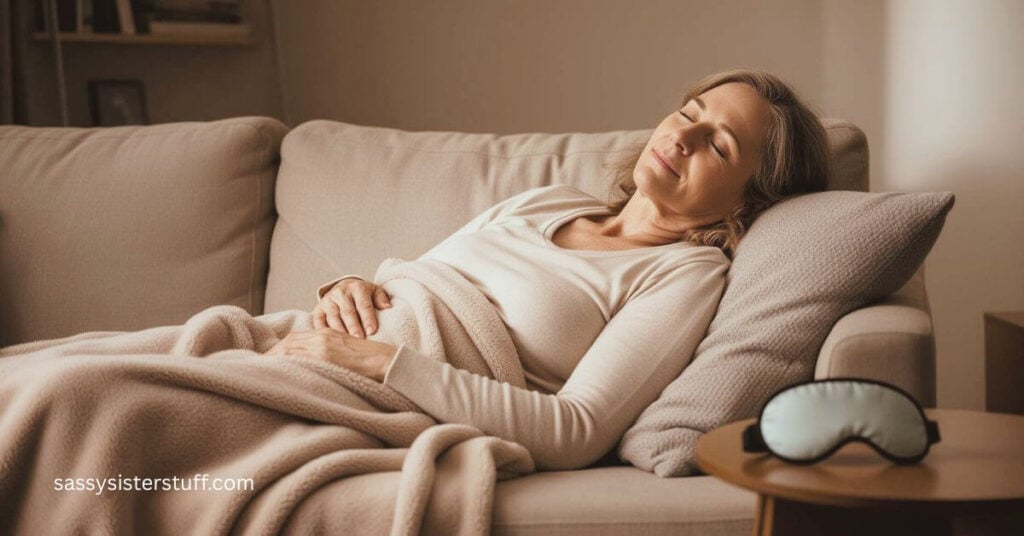 a woman learns how to nap the right way in midlife and sleeps during the early afternoon for 30 minutes.