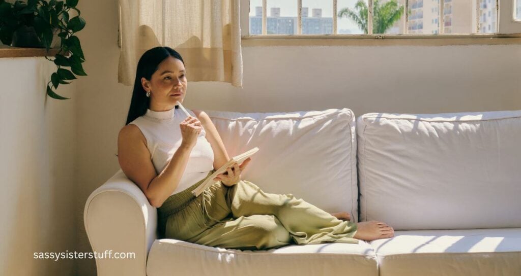 woman using a strategy by writing in her journal to learn how to stop taking things personally.